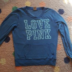Blue Victoria Secret Pink sweater